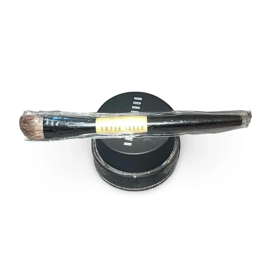 Bobbi Brown Black Ink Long-Wear Gel Eyeliner Set Precision Brush Mini Pouch Gym